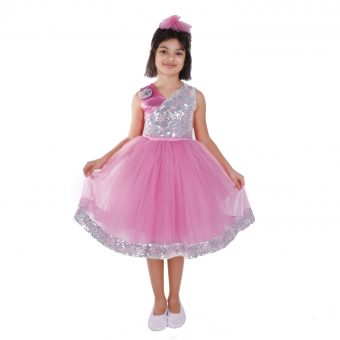PEMBE FİYONKLU BALE KOSTÜMÜ