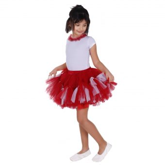 KIRMIZI BEYAZ BALE ve DANS KOSTÜMÜ