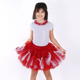 KIRMIZI BEYAZ BALE ve DANS KOSTÜMÜ - Görsel 2