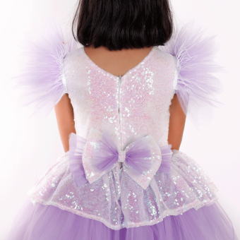 Mor Tüllü Elbise - Görsel 3