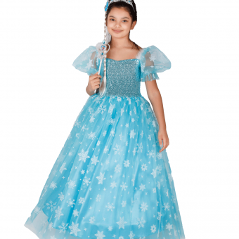 Kısa Kollu Simsiz Baskılı Elsa