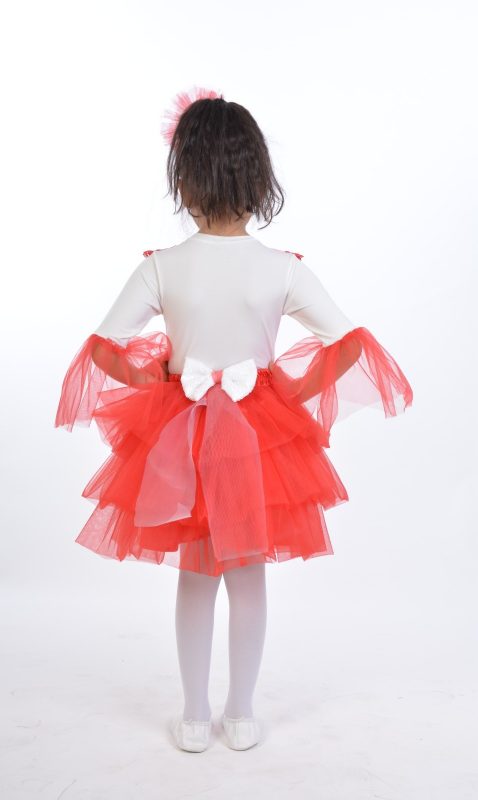 Katkat Etekli Takım (Kırmızı-Beyaz) - Görsel 3