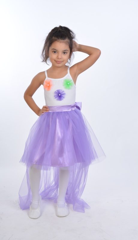 Kuyruklu Mor Etek + Askılı Badi Takım - Görsel 2