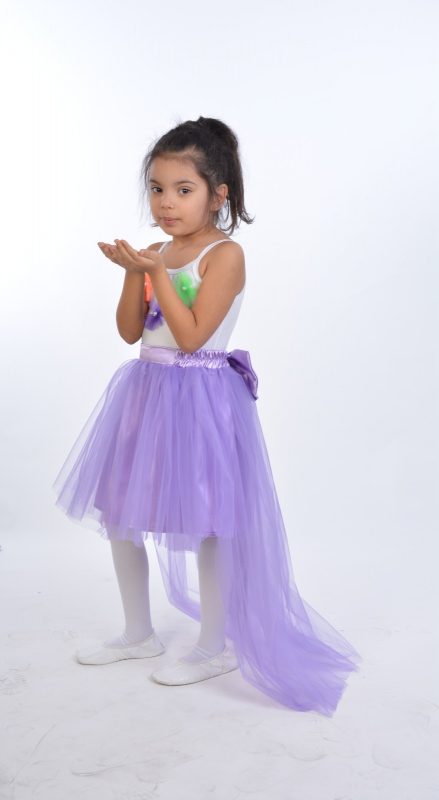 Kuyruklu Mor Etek + Askılı Badi Takım - Görsel 3