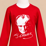 Atatürk Uzun Kol Kırmızı Tshirt